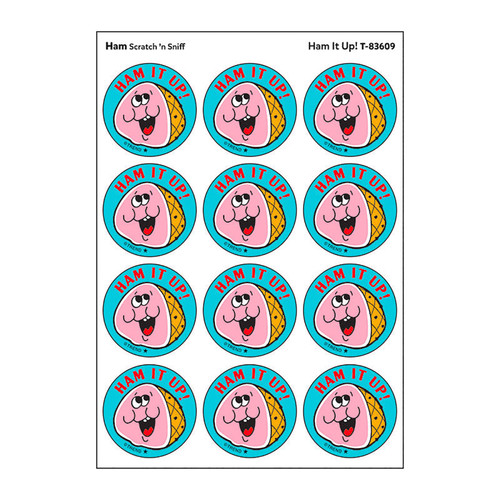 Trend Ham It Up!/Ham Scented Stickers, Pack Of 24 T-83609