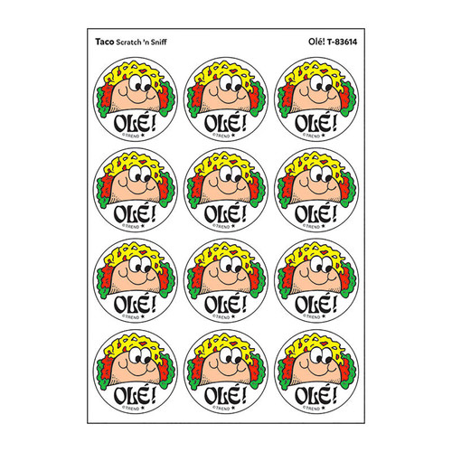 Trend Olé!/Taco Scented Stickers, Pack Of 24 T-83614