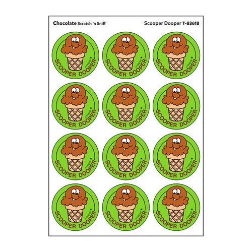 Trend Scooper Dooper/Chocolate Scented Stickers, Pack Of 24 T-83618