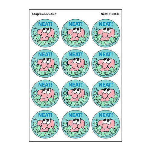 Trend Neat!/Soap Scent Retro Scratch 'N Sniff Stinky Stickers, 24 Ct. T-83633