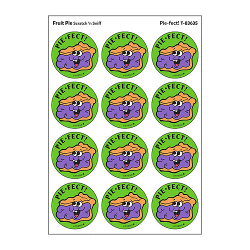 Trend Pie-Fect!/Fruit Pie Scent Retro Scratch 'N Sniff Stinky Stickers, 24 Ct. T-83635