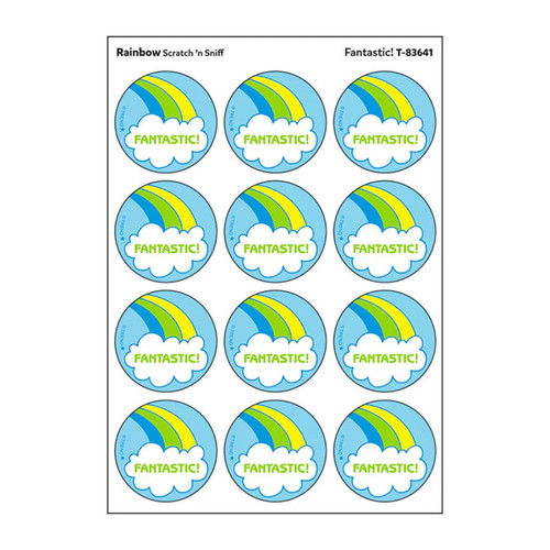 Trend Fantastic!/Rainbow Scent Retro Scratch 'N Sniff Stinky Stickers, 24 Ct. T-83641