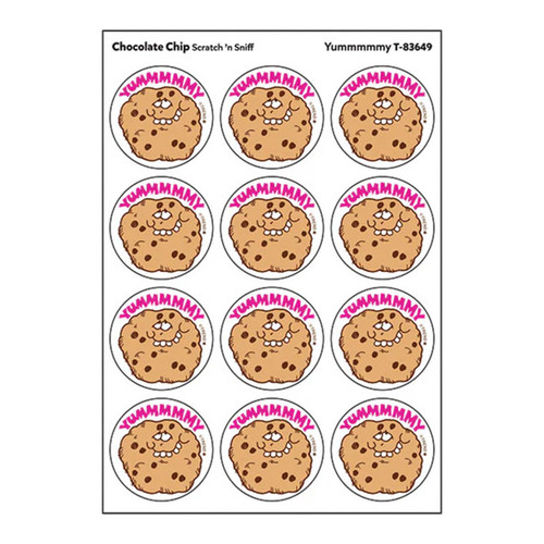 Trend Yummmmmy/Chocolate Chip Scent Retro Scratch 'N Sniff Stinky Stickers, 24 Ct. T-83649