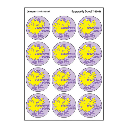 Trend Eggspertly Done!/ Lemon Scent Stickers, 24 Ct. T-83656