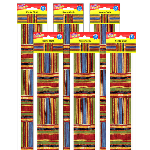 Trend Kente Cloth Bolder Borders, 35.75' Per Pack, 6 Packs T-85092-6