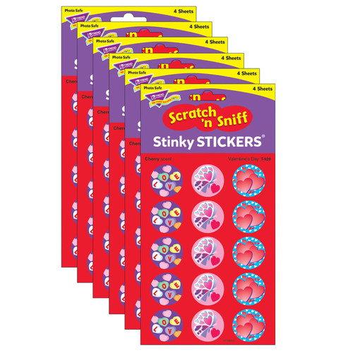 Trend Valentine'S Day/Cherry Stinky Stickers, 60 Per Pack, 6 Packs T-928-6