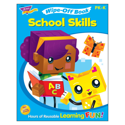 Trend School Skills Wipe-Off Book Wipe-Off Book, 28 Pgs T-94231