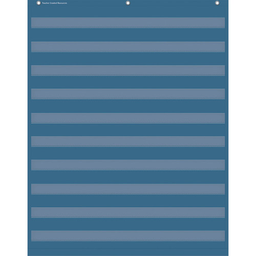Teacher Slate Blue 10 Pocket Chart, 34" X 44" TCR20104