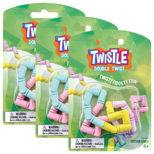 Teacher Twistle Double Twist, Cotton Candy, Pack Of 3 TCR20304-3