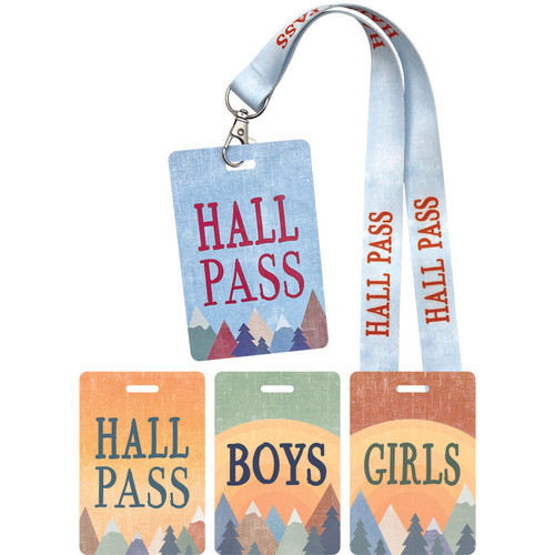 Teacher Moving Mountains Hall Pass With Lanyard, Set Of 4 TCR20321