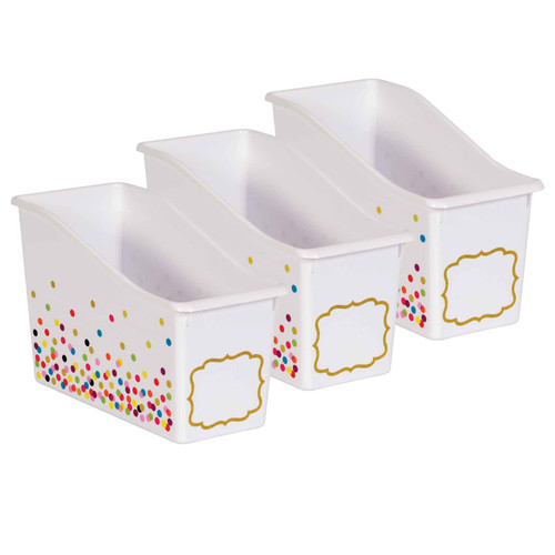 Teacher Confetti Plastic Book Bin, Pack Of 3 TCR20335-3