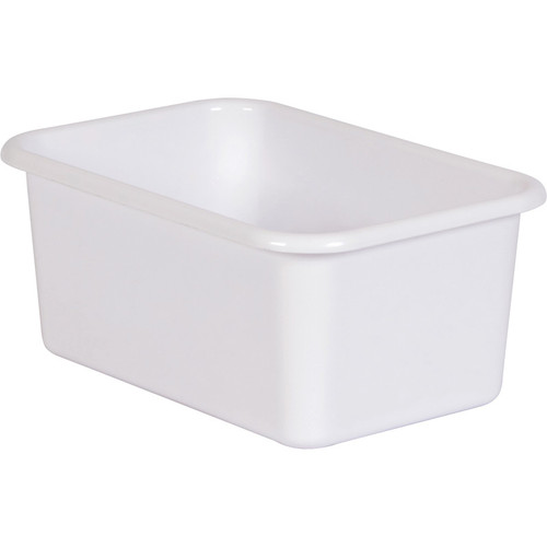 Teacher White Small Plastic Storage Bin TCR20399