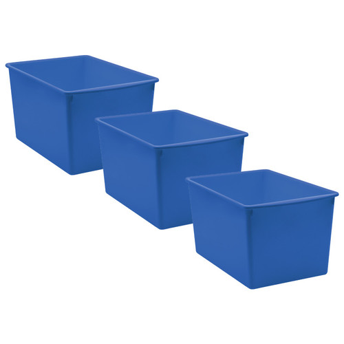 Teacher Blue Plastic Multi-Purpose Bin, Pack Of 3 TCR20430-3
