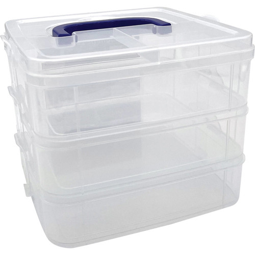 Teacher 3-Tier Clear Stackable Storage Container TCR20449
