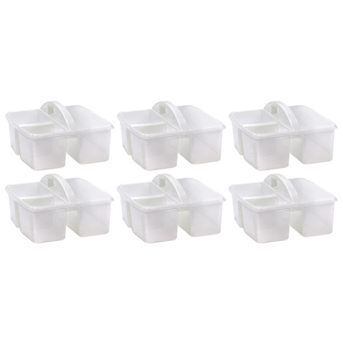 Teacher Plastic Storage Caddy, Clear, Pack Of 6 TCR20455-6