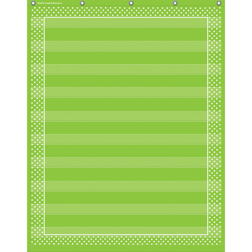 Teacher Lime Polka Dots 10 Pocket Chart TCR20745