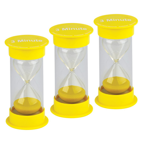 Teacher Sand Timer, Medium, 3 Minute, Pack Of 3 TCR20759-3