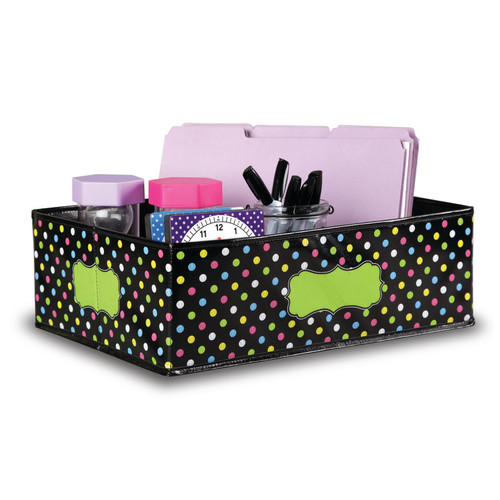 Teacher Chalkboard Brights Storage Bin, 16" X 11" X 5" TCR20765