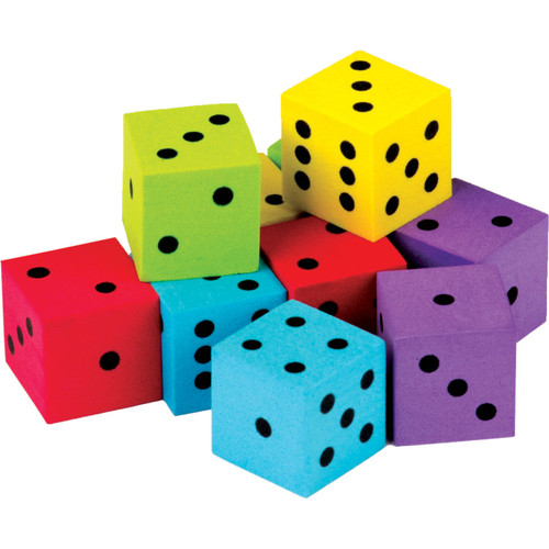 Teacher Foam Colorful Dice, Pack Of 20 TCR20808