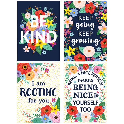 Teacher Wildflowers Positive Posters, Set Of 4 TCR2088705