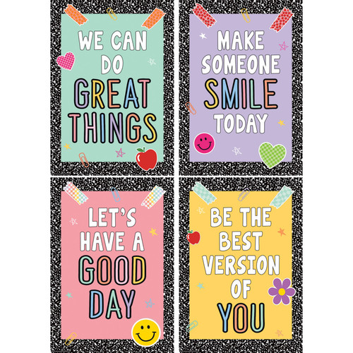 Teacher Cool For School Positive Posters, Set Of 4 TCR2088730