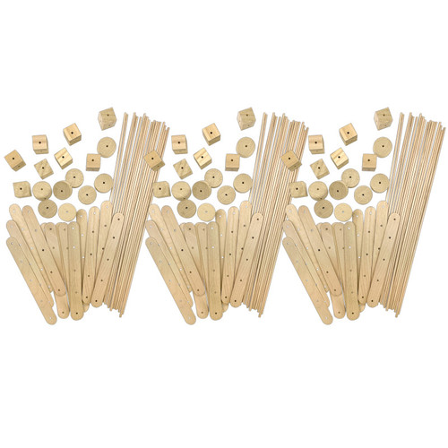 Teacher Stem Basics: Wood Construction Kit - 66 Per Pack, 3 Packs TCR20950-3