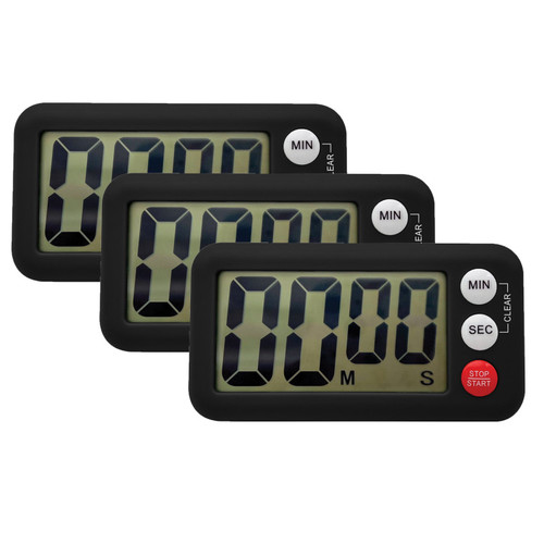 Teacher Magnetic Digital Classroom Timer, Black, Pack Of 3 TCR21041-3