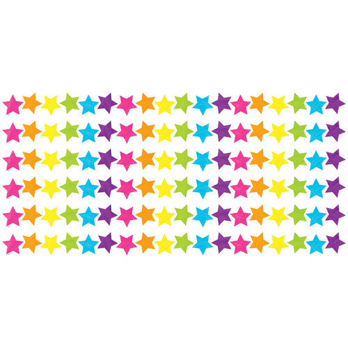 Teacher Brights 4Ever Stars Die-Cut Border Trim, 35 Feet Per Pack, 6 Packs TCR3930-6