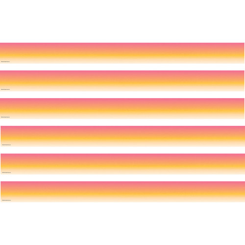 Teacher Pink And Orange Color Wash Straight Border Trim, 35 Feet Per Pack, 6 Packs TCR3933-6