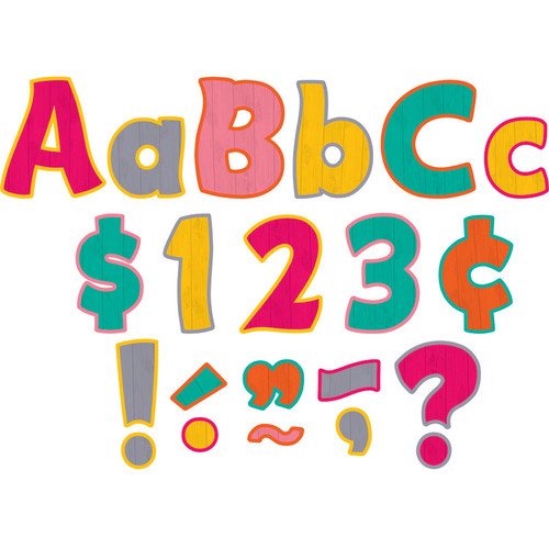 Teacher Tropical Punch Funtastic 4" Letters Combo Pack, 208 Pieces TCR5579