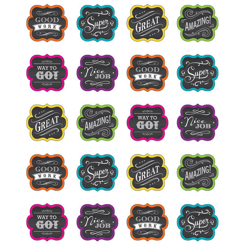 Teacher Chalkboard Brights Stickers, Pack Of 120 TCR5618