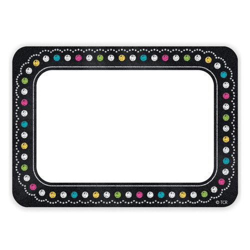 Teacher Chalkboard Brights Name Tags TCR5623