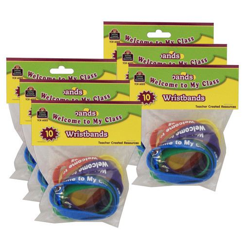Teacher Welcome To My Class Wristbands, 10 Per Pack, 6 Packs TCR6023-6