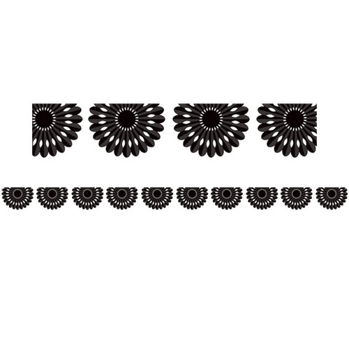Teacher Black And White Fiesta Die-Cut Border Trim, 35 Feet TCR6107