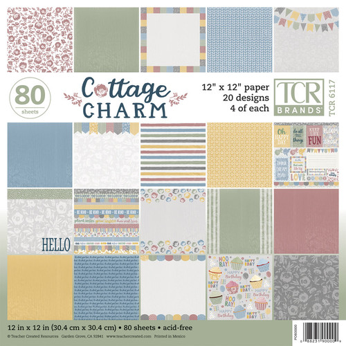 Teacher Cottage Charm Project Paper, 80 Sheets TCR6117