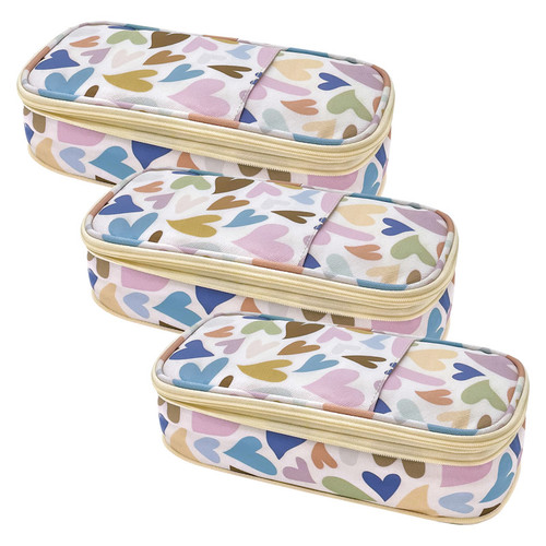 Teacher Hearts Pencil Case, Pack Of 3 TCR6123-3