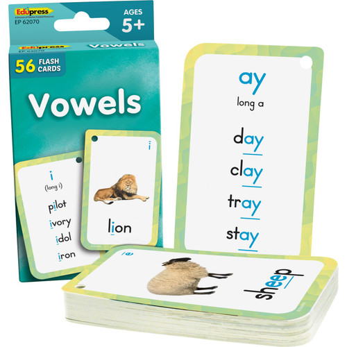 Teacher Vowels Flash Cards TCR62070