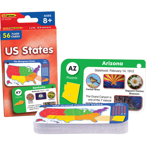 Edupress Us States Flash Cards TCR62099