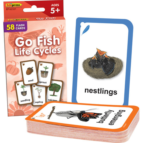 Edupress Go Fish: Life Cycles Flash Cards TCR62321