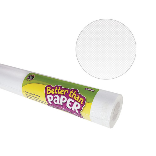 Teacher Better Than Paper Bulletin Board Roll, 4' X 12', White, 4 Rolls TCR6338