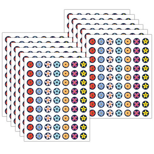 Teacher Wildflowers Mini Stickers, 378 Per Pack, 12 Packs TCR6702-12