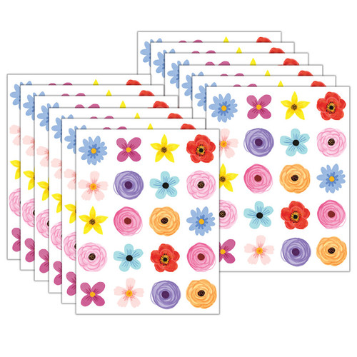 Teacher Wildflowers Stickers, 120 Per Pack, 12 Packs TCR7092-12