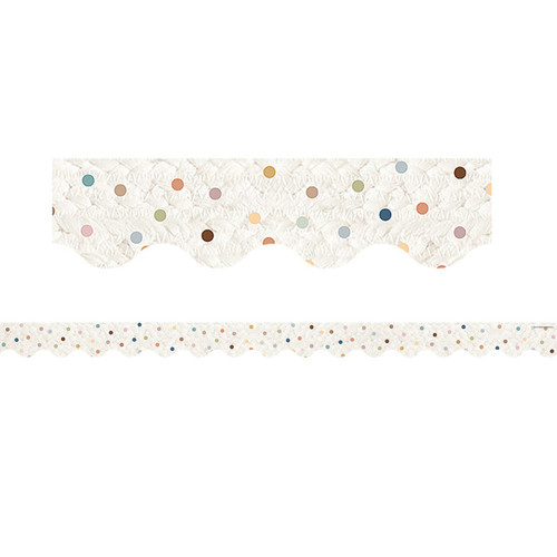 Teacher Everyone Is Welcome Dots Scalloped Border Trim TCR7158