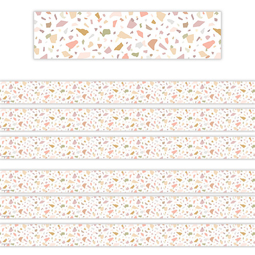 Teacher Terrazzo Tones Straight Border Trim, 35 Feet Per Pack, 6 Packs TCR7211-6
