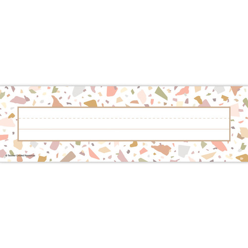 Teacher Terrazzo Tones Flat Name Plates, Pack Of 36 TCR7221