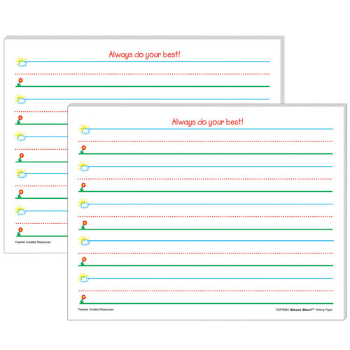 Teacher Smart Start K-1 Writing Paper: 100 Sheets Per Pack, 2 Packs TCR76501-2