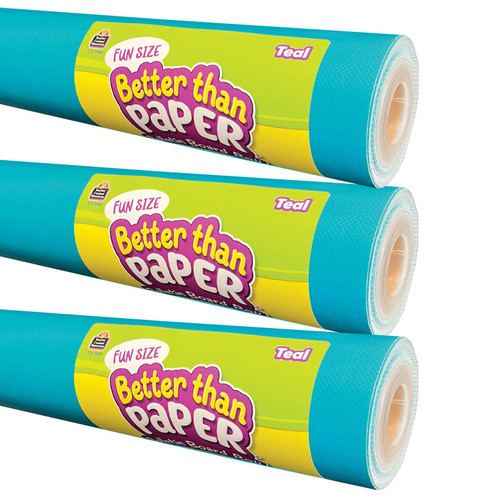 Teacher Fun Size Better Than Paper Bulletin Board Roll, 18" X 12', Teal, Pack Of 3 TCR77415-3