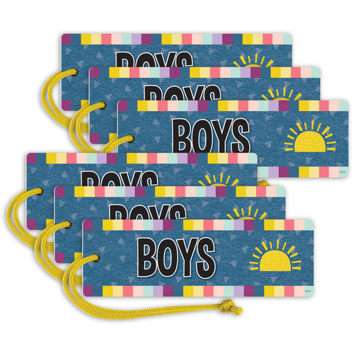 Teacher Oh Happy Day Magnetic Boys Pass, Pack Of 6 TCR77519-6