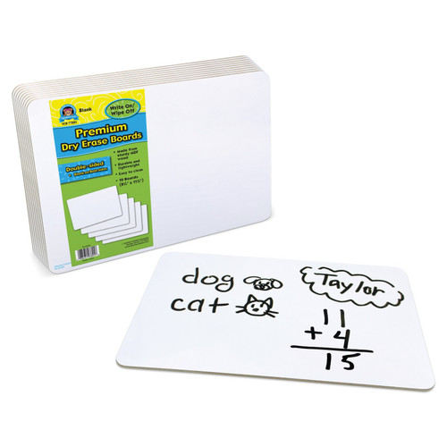 Teacher Double-Sided Premium Blank Dry Erase Boards, Pack Of 10 TCR77891