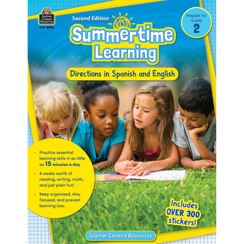 Teacher Summertime Learning: English And Spanish Directions, Grade 2 Second Edition (Prep) TCR8086